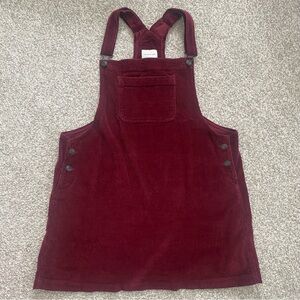 Maroon corduroy overall dress, American Eagle. Size XL. Like new